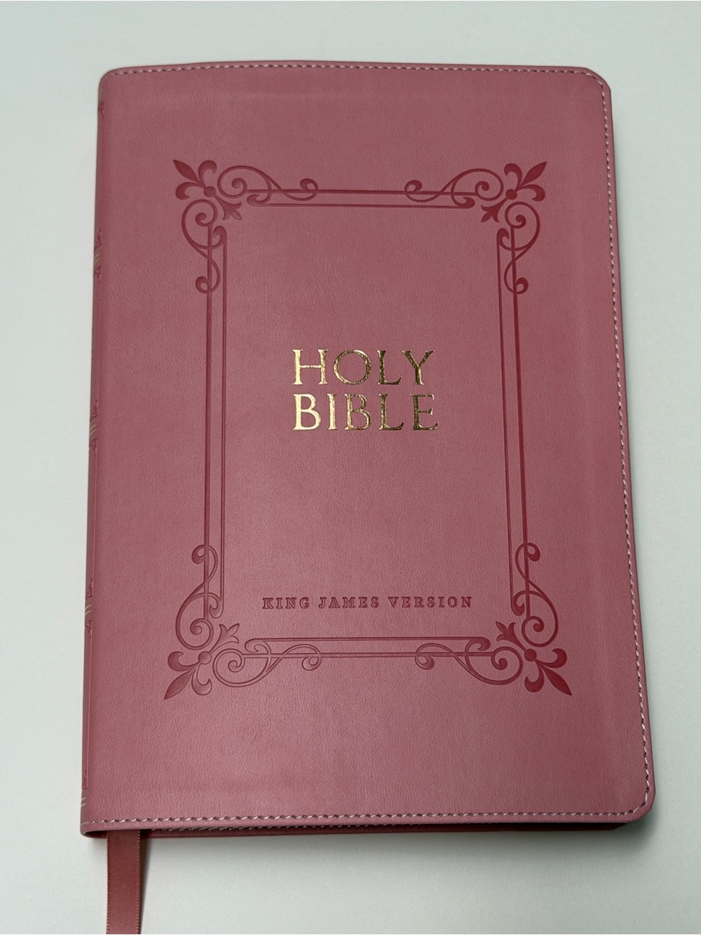 King James Version Holy Bible - Pink Faux Leather